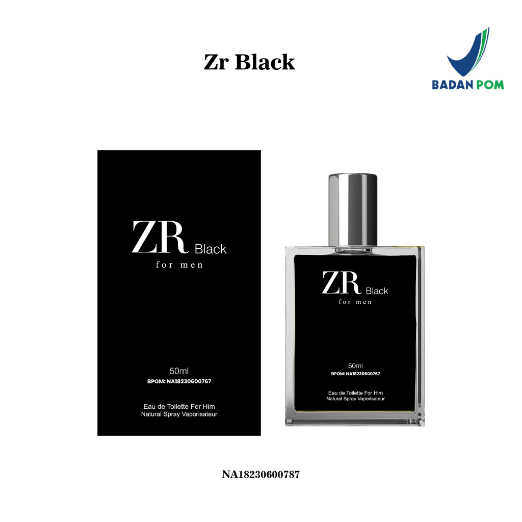 GEN - [BPOM] Parfum ZR Black For Man 50ml Premium / Parfum ZR Black 50ml / Minyak Wangi For Man 50ml