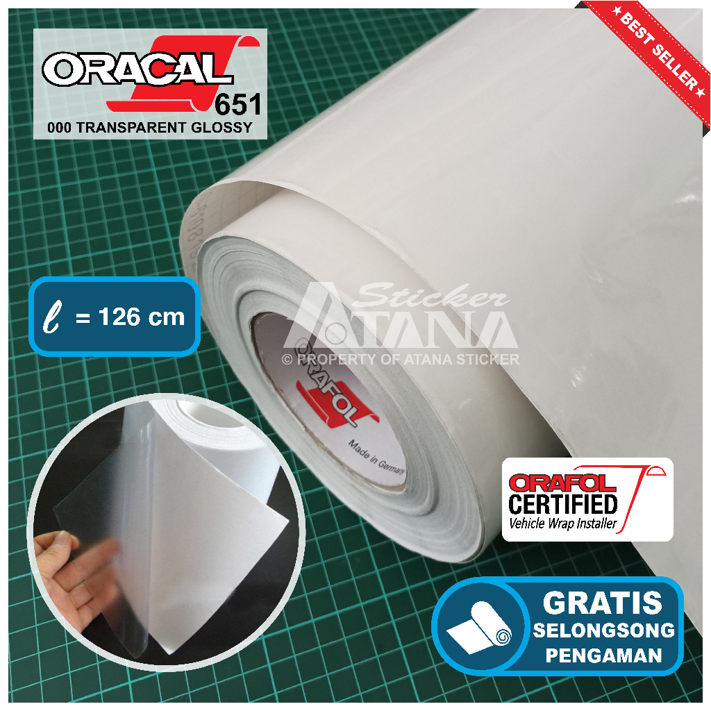 Skotlet Putih Bening Transparan Glossy Doff Oracal 651 Stiker Clear Tembus Pandang Gloss Dop Scotlet Anti Gores Hybrid Smoke Sticker Decal Aksesoris Dekorasi Variasi Pelindung Body Lampu Headlamp Sein Fog Lamp Mobil Motor Laptop Kaca Neon Box Aquarium