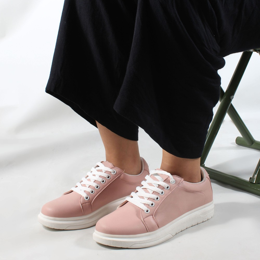 Sepatu Sneakers Wanita V 5264 Brand Varka Sepatu Kets Olahraga Kuliah Jalan Jalan Harga Murah Berkualitas - Pink