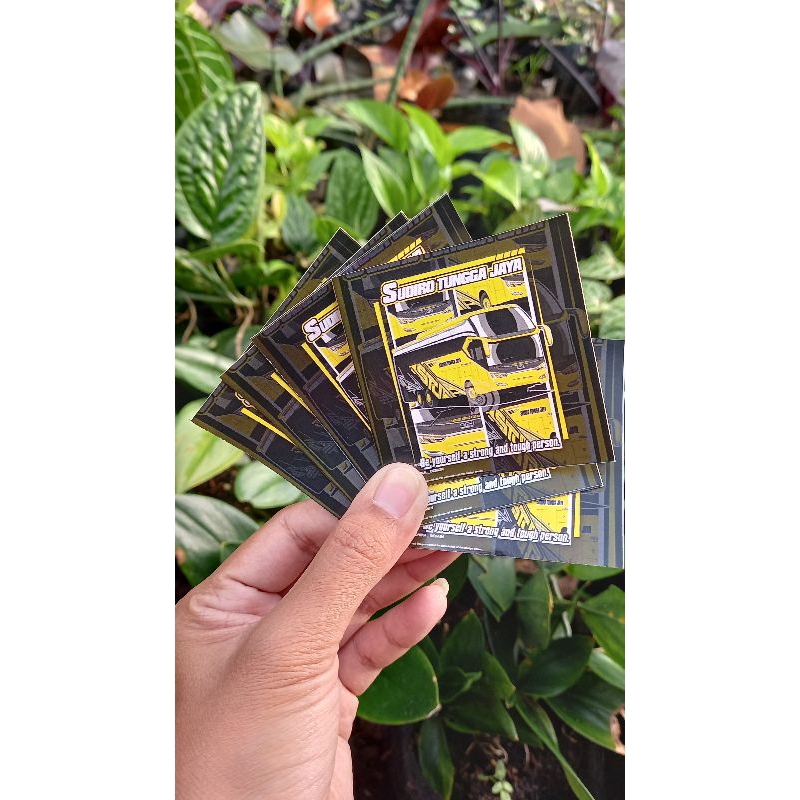 5 stiker bus bus STJ Sudiro tungga jaya delilah kuning bahan mirror