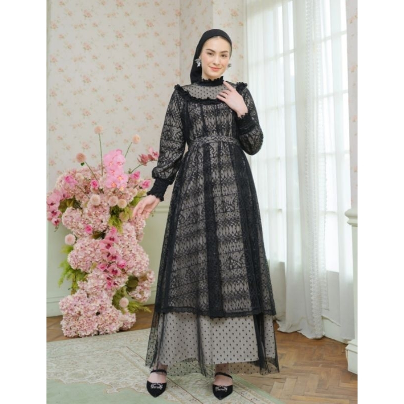 Siap Kirim Kamaratih Dress Black Panjang 136 cm M L by Ainayya.id Ainayya id