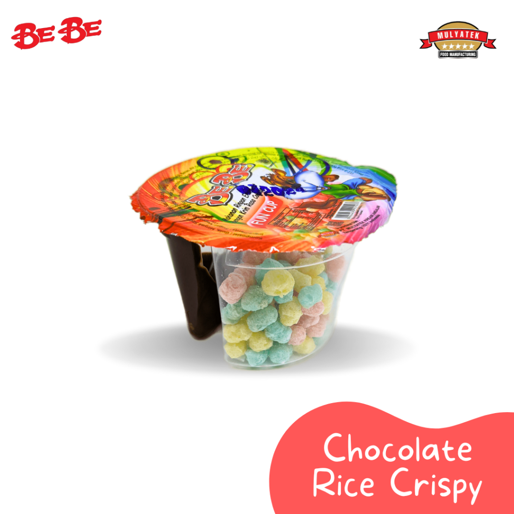 

BeBe Fun Cup Coklat Rice Crispy Chocolate Snack Rainbow Gurih 10 gr