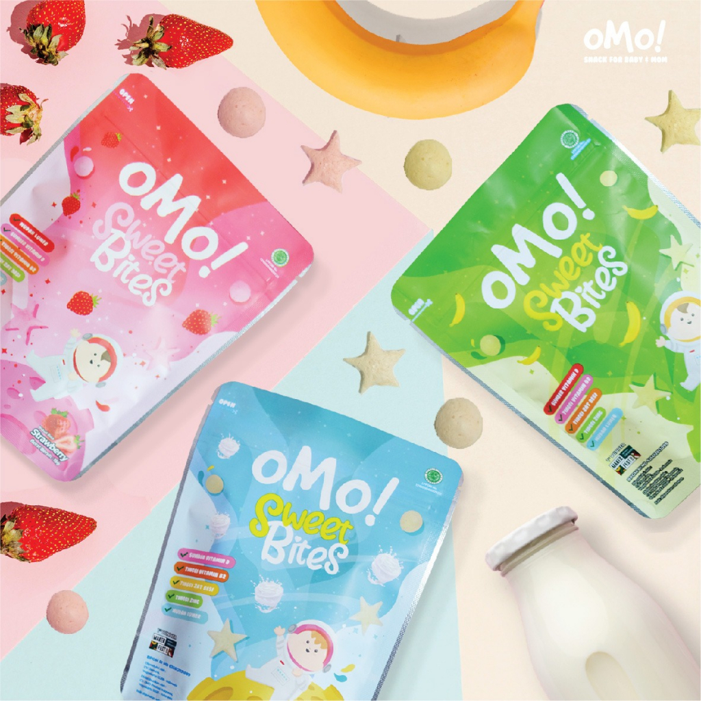 OMO! Sweet Bites - Snack Healthy Baby untuk Bayi Sehat - 15 gram