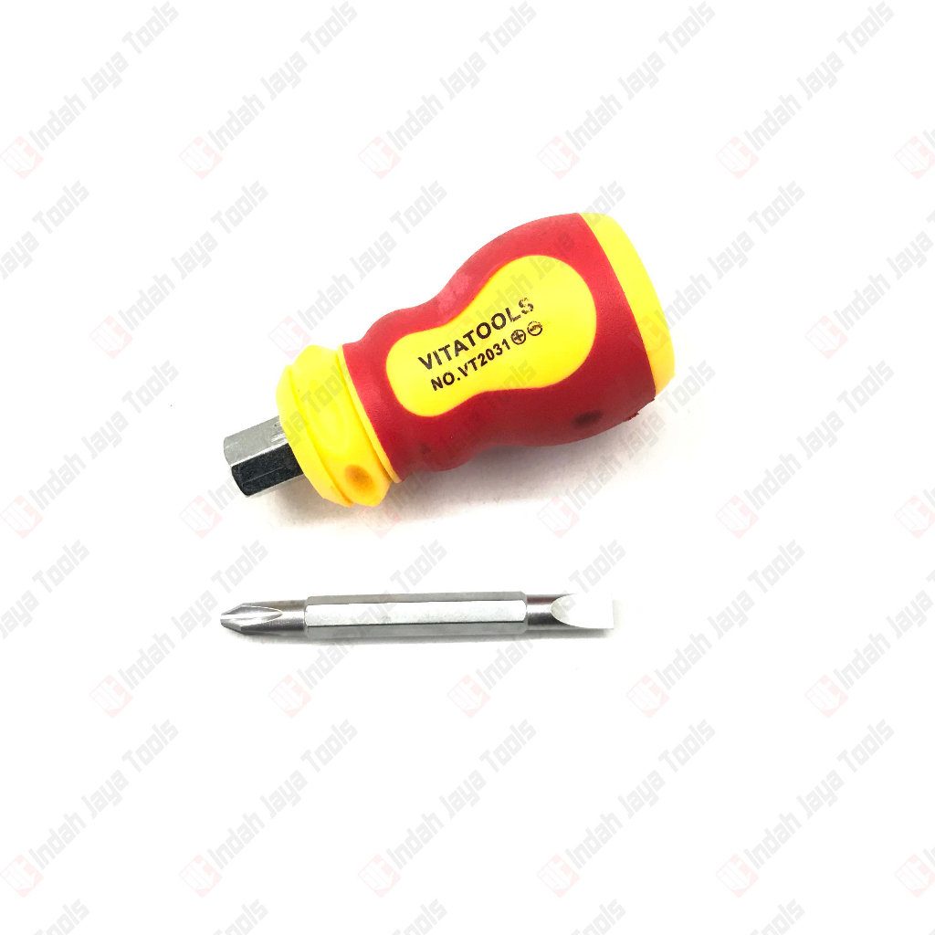 VITATOOLS VT2031 Obeng CEBOL Bolak Balik Stubby 2 Way Screwdriver