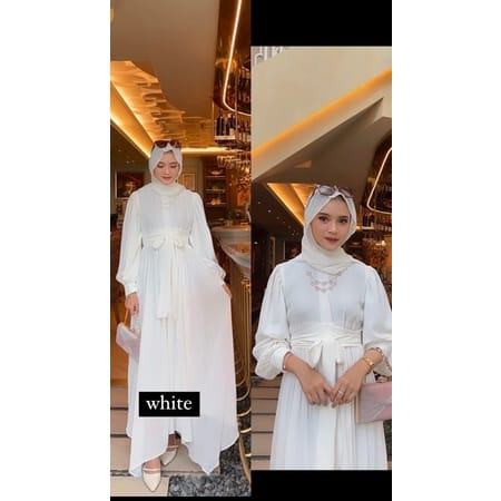 NEW Mallika Dress Gamis Maxi Ceruty Babydoll / Baju Kondangan / Dress Wanita / BAJU DEWASA MURAH TERBARU 2023