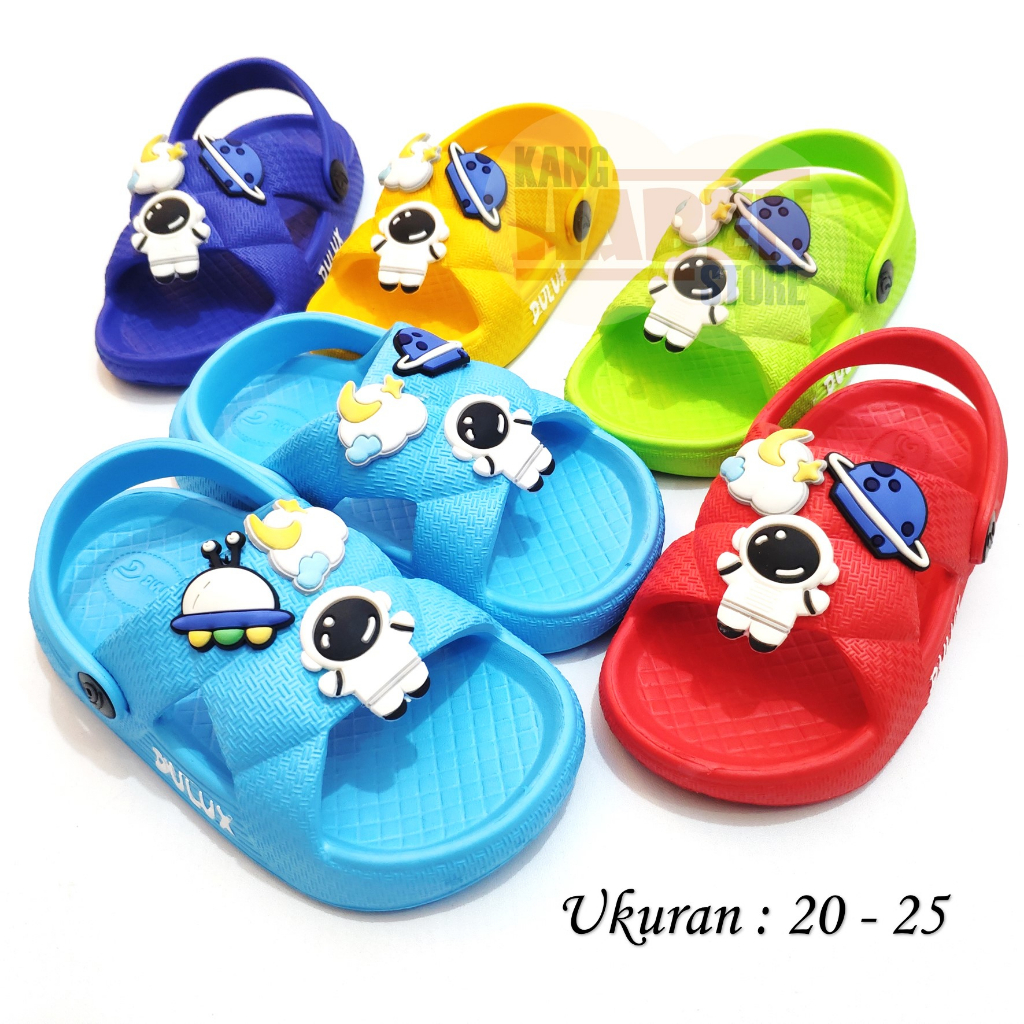 Habenkids - Sandal Kokop Tali Anak Bayi Balita Cowok Karakter Astronot Bahan EVA 20-25