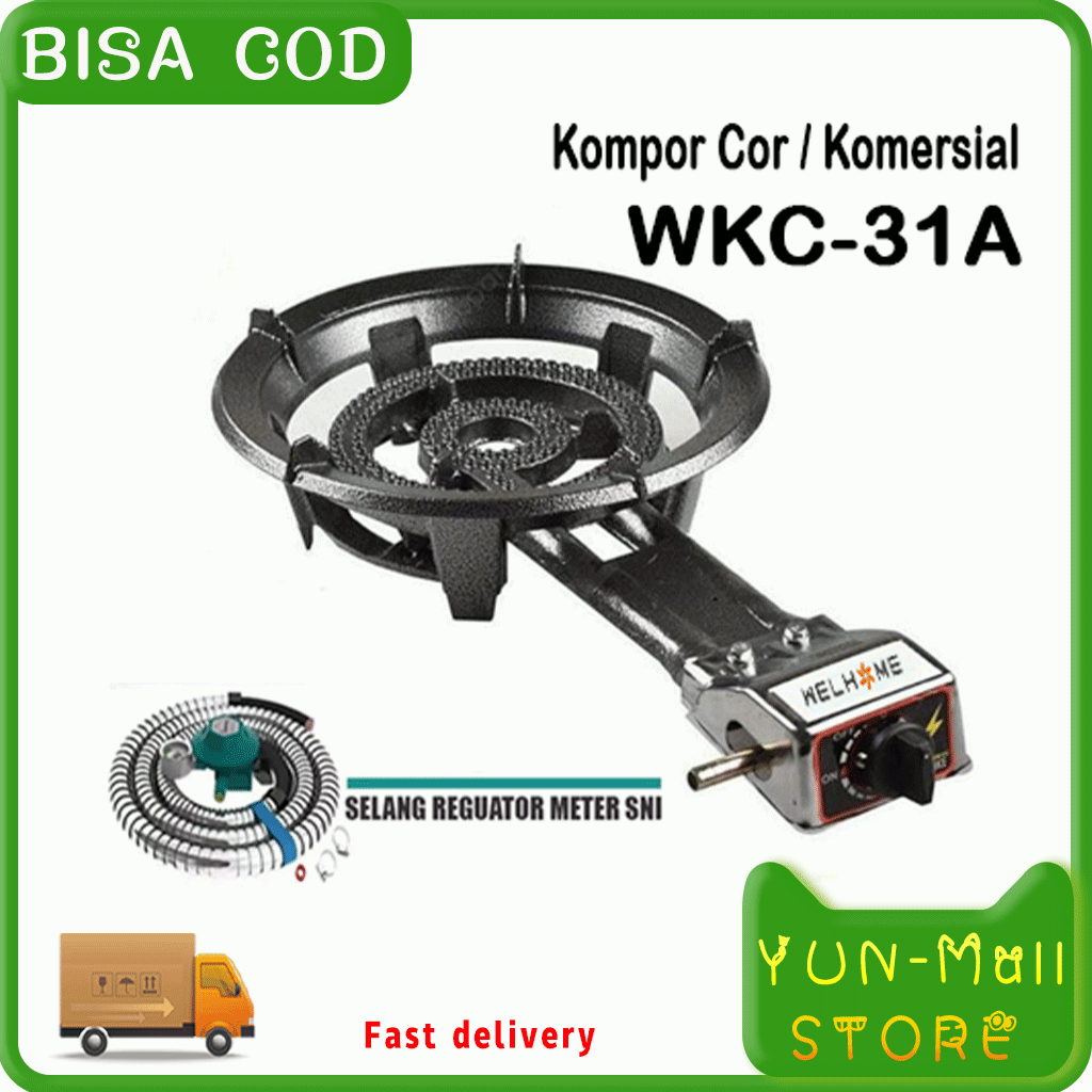 YUN Mall  KOMPOR COR Satu Tungku WELHOME WKC-31A - Kompor Jos Komersil/KOMPOR COR PORTABEL WKC-31AT