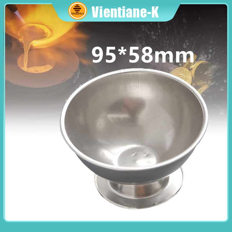 Mangkok Kowi Lebur Kowi Lebur Emas Kowi Platina Stainless Steel Tahan Suhu Tinggi Untuk Emas Perak T