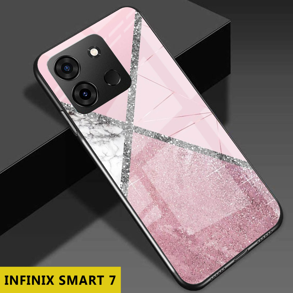 (S11) Case  Glass INFINIX SMART 7 - casing Terbaru handphone - INFINIX SMART 7  - pelindung handphon