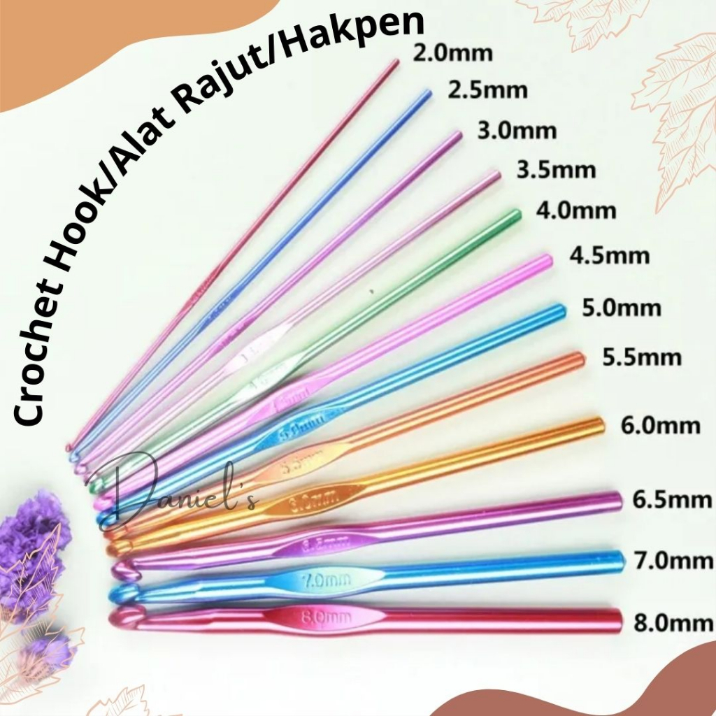 Aluminium Crochet Hook/Alat Rajut/Hakpen {Satuan}