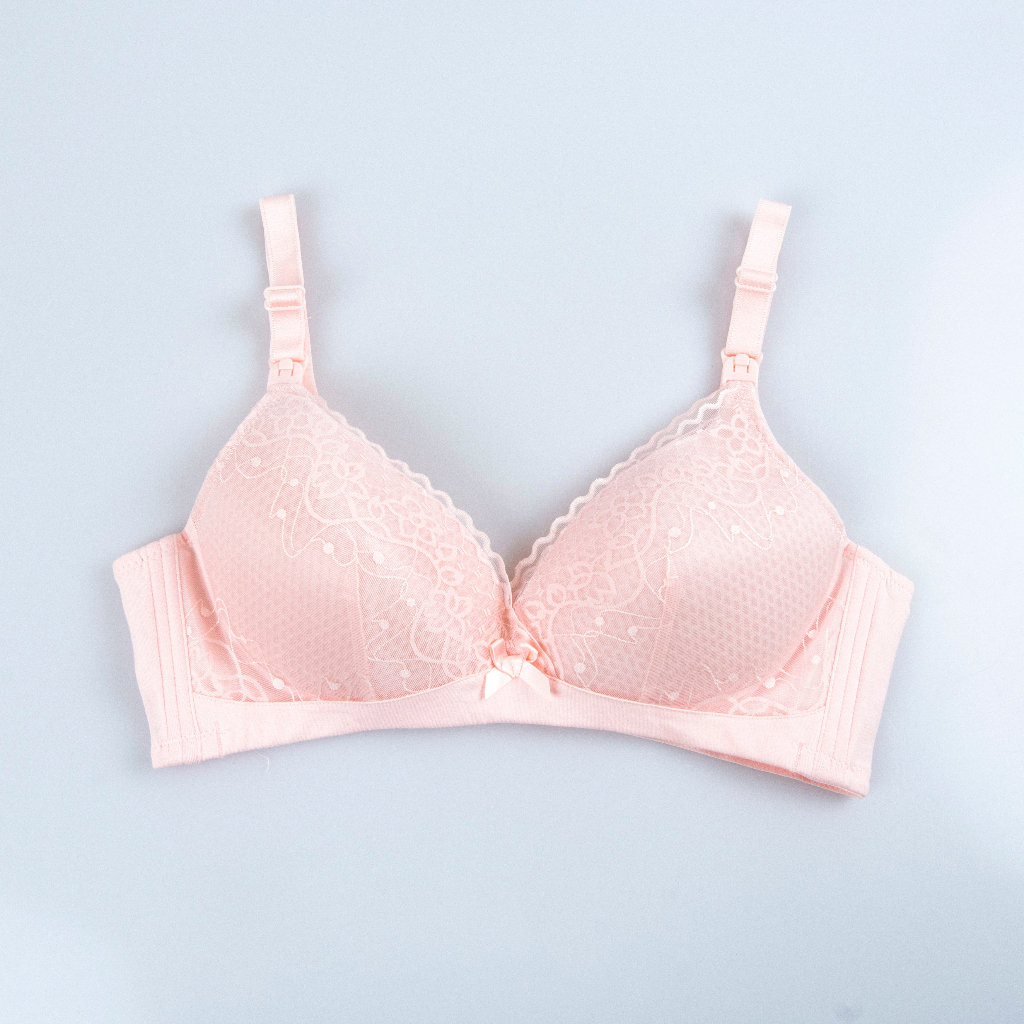 BEE - Bra Bh Menyusui Tanpa Kawat / Maternity Bra / Nursing Bra Motif Renda TW1801