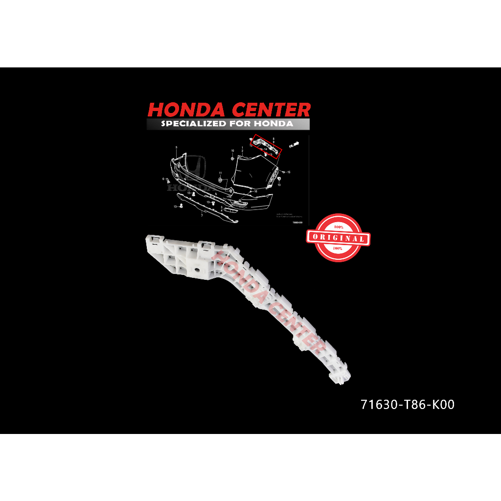 breket spacer bumper belakang kiri kanan honda all new brv 2022 2023