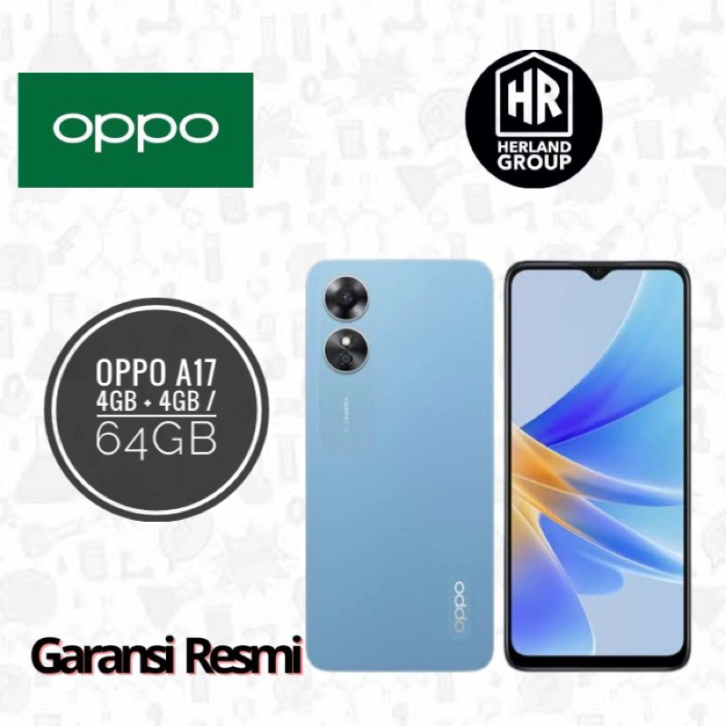 OPPO A17 GARANSI RESMI OPPO - 4GB + 4GB / 64GB