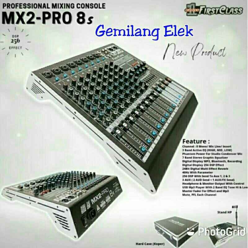 Mixer Audio FIRSTCLASS MX 2PRO8S ( 8 channel) MX2PRO8S Original