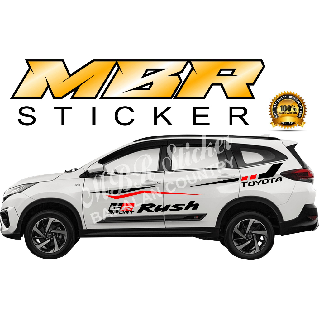 STIKER STRIPING/STIKER CUTING/TOYOTA RUSH GR SPORT SIMPEL MINALIS ELEGAN