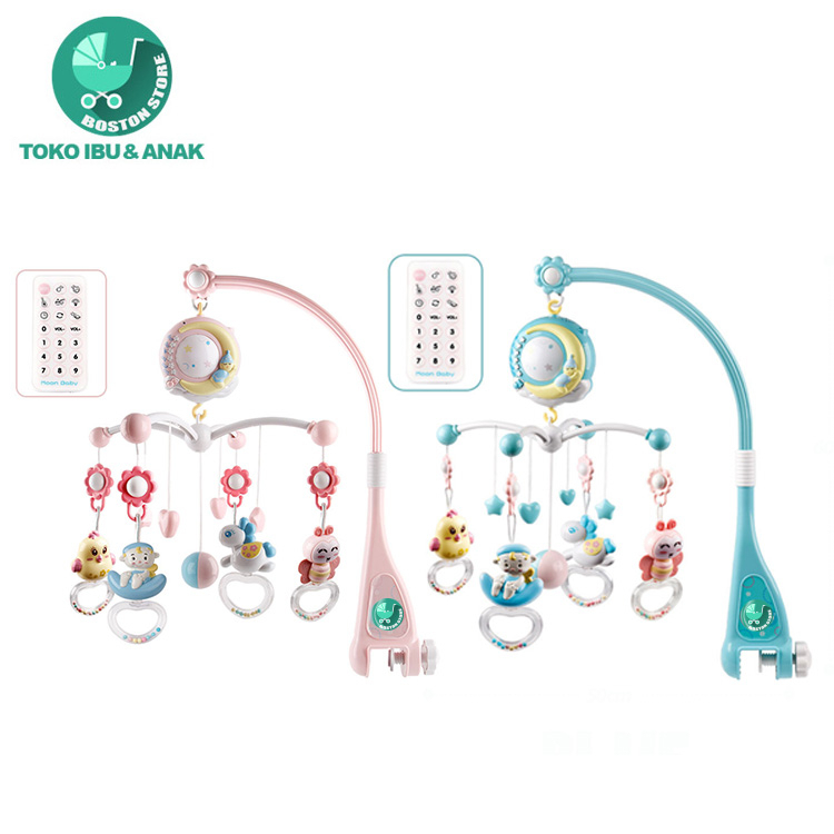 Bostonstore Mainan Box Tempat Tidur Bayi / Mainan Tidur Bayi / Crib Hanging Toys / Box Bayi musik toys Gantung di Tempat Tidur Bayi +Remote / Crib Bell Toys /  Mainan gantungan box ranjang bayi Gantungan tempat tidur bayi baby crib toys baby bed