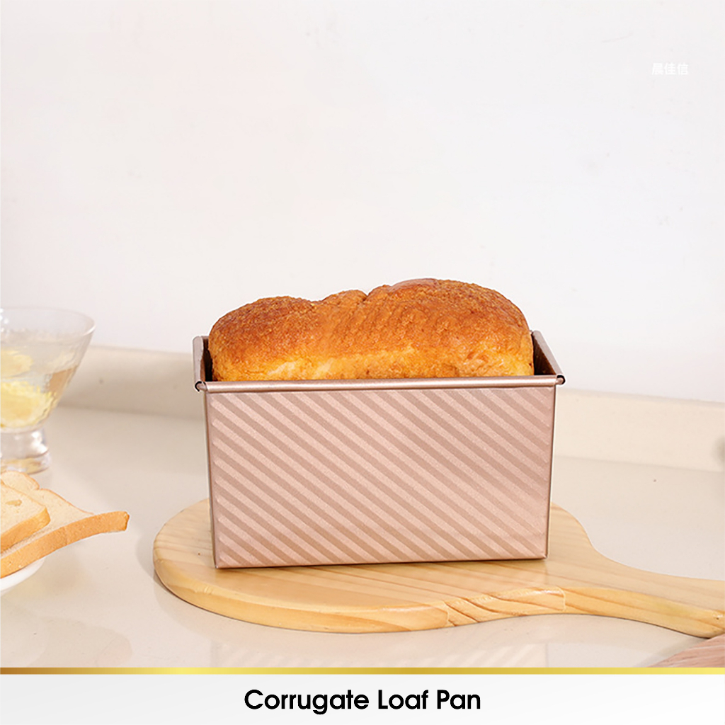 Cetakan Loyang Kue Roti Loaf Pan Tutup Press Tanpa Sambungan Premium Anti Lengket Non Stick Carbon Steel