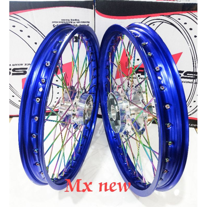 1 set velg jari jari rossi Original SNI ring 17 paket - buat motor MX New - Vega R new -Jupiter z - 