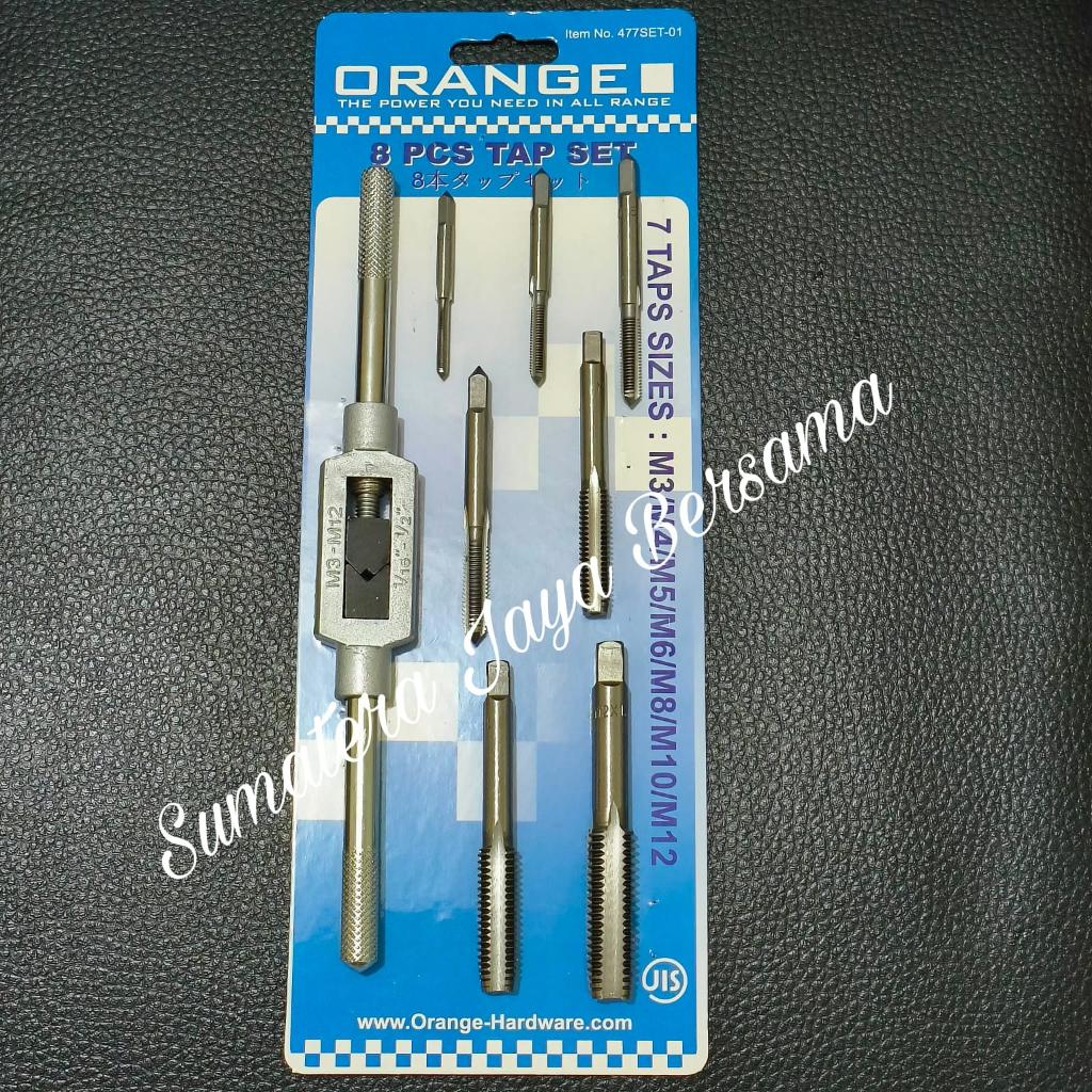 Gagang Hand tap die set 8 pcs Ulir drat baut snei senai