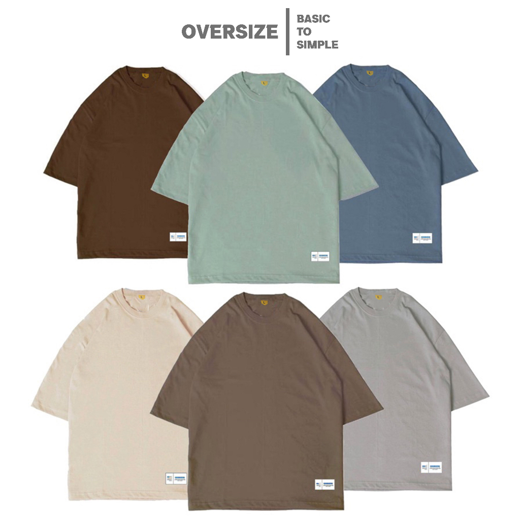 OVERSIZE POLOS [TEBAL] Baju Kaos Polos Cotton Combad 24s Original Premium