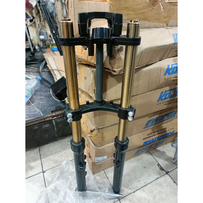 shock sok sekok depan ninja rr hitam as gold pnp rx king