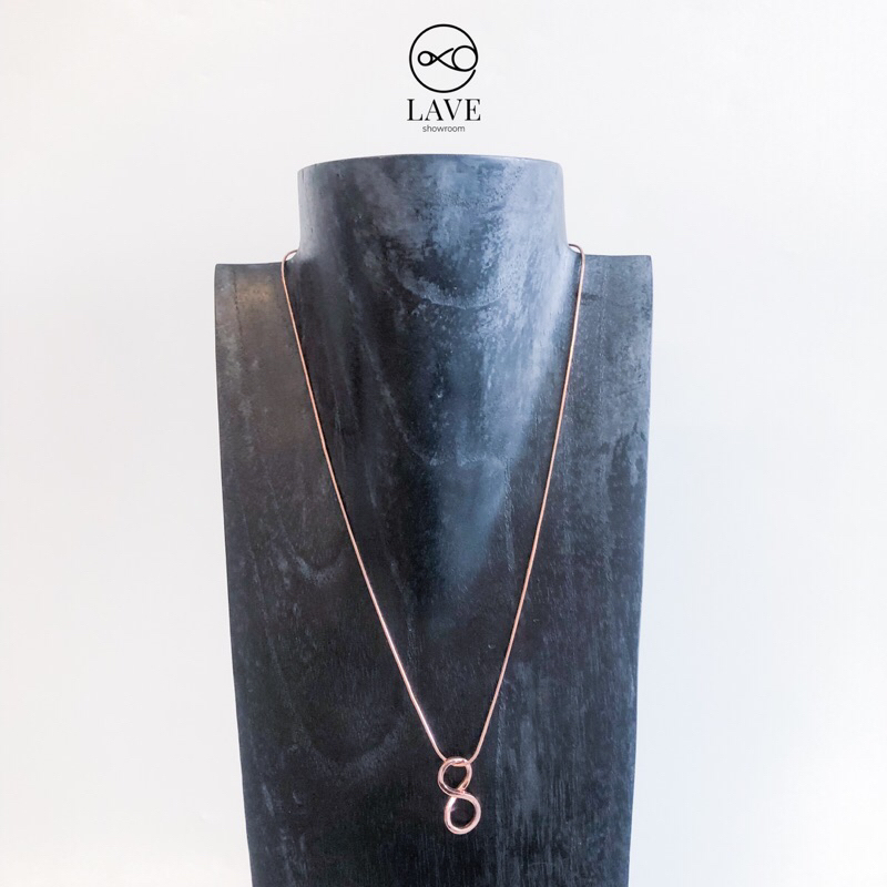 Ouroboros Rose Gold Plated 925 Silver Necklace