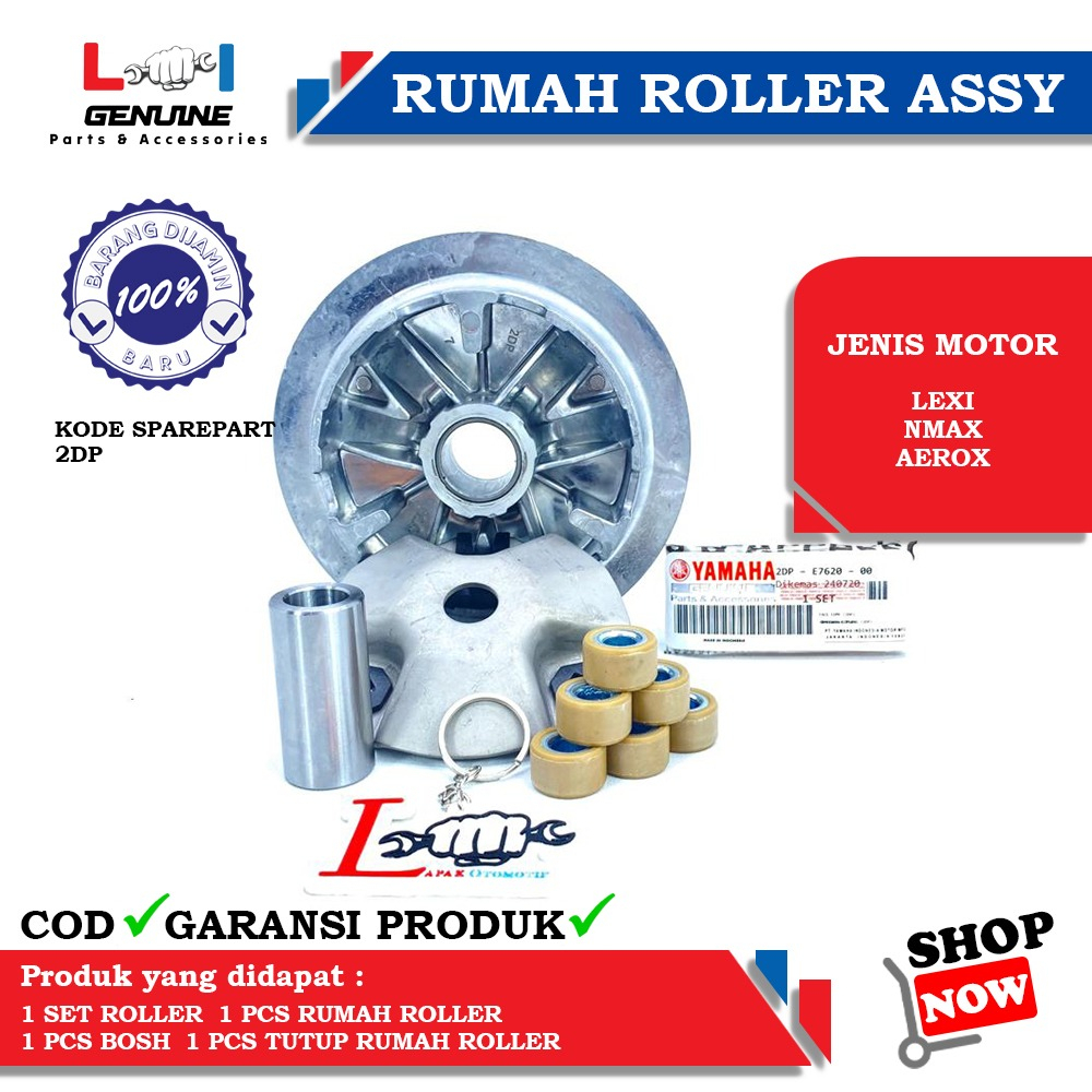 -LOI- RUMAH ROLLER ASSY SET NMAX 150 , NMAX 155 2DP , AEROX , AEROX 155 &amp; LEXI 2DP/B65