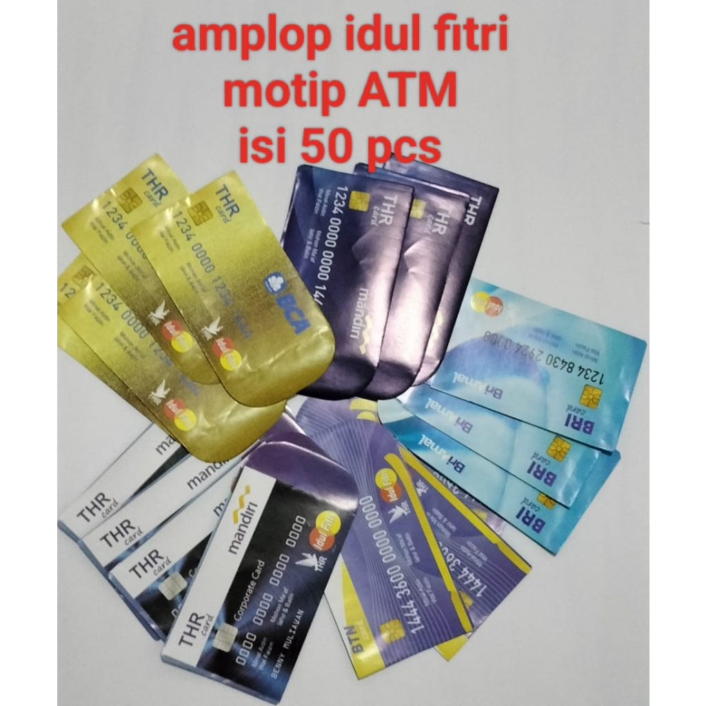 

Angpao Idul fitri motip ATM isi 50 pcs