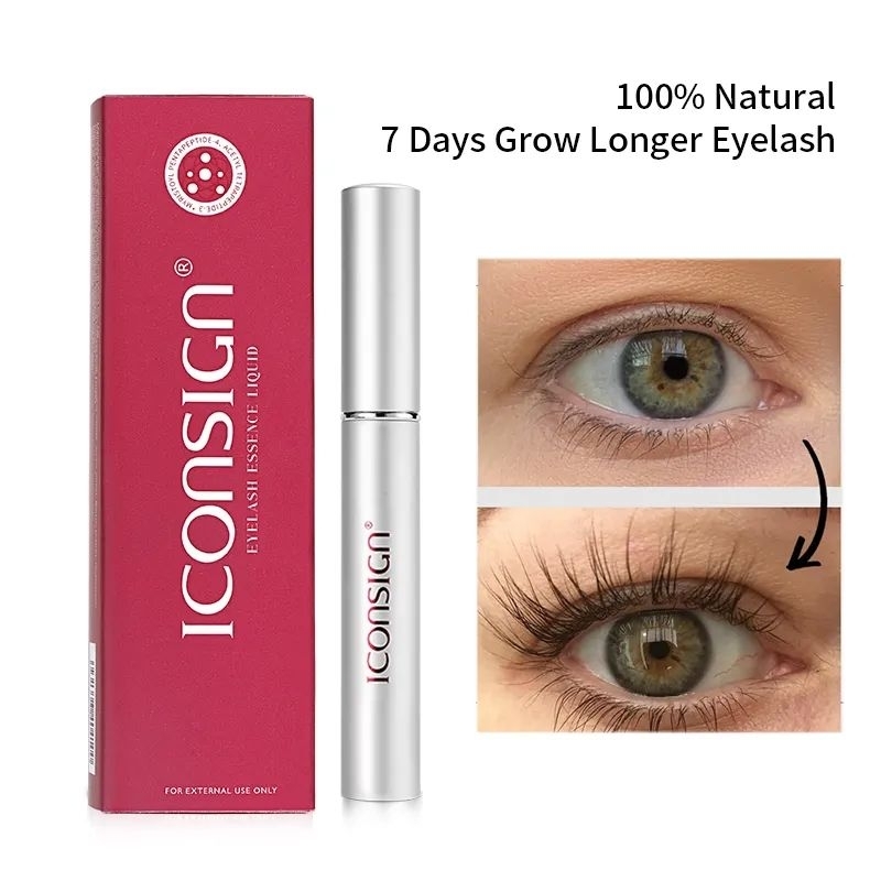 Icon Sign Eyelash Essence Liquid 3.5ml Serum Bulu Mata Pemanjang Eyeliner Cepat Panjang 2 Minggu Serum Organik Korea Tebal Lebat