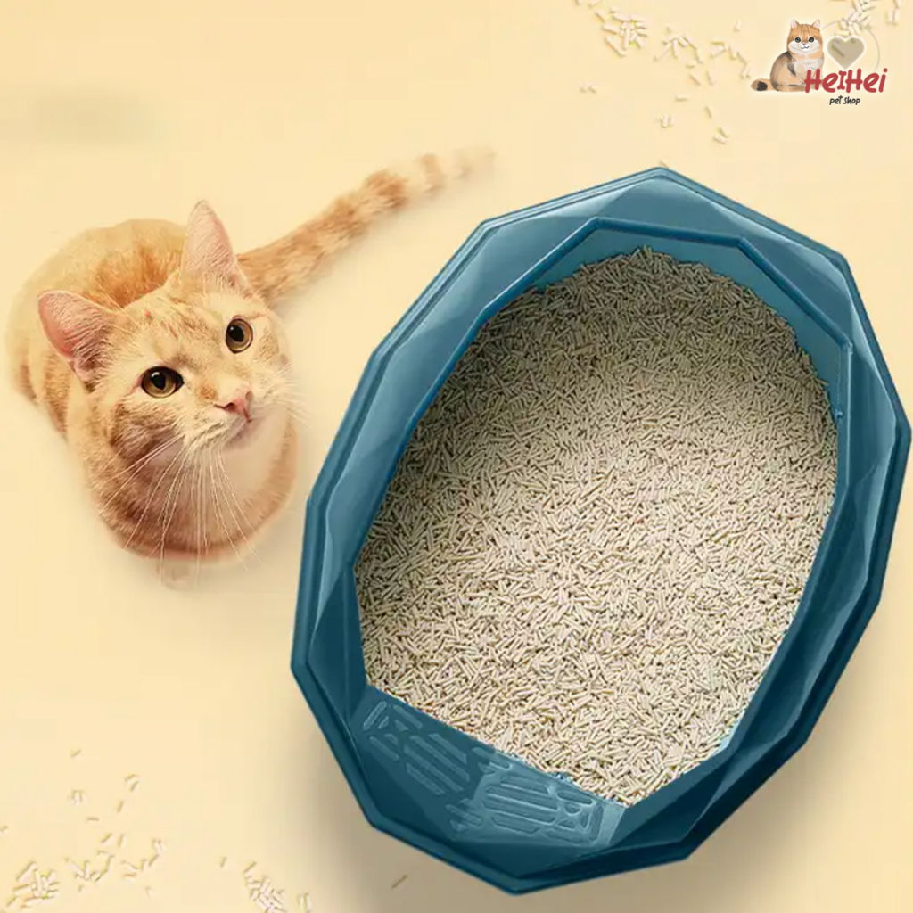 Hexa Cat Litter Box - Tempat Bak Pasir Kucing/Kitten/Anak Kucing Gratis Sekop