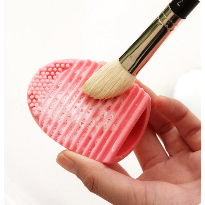 A471 BRUSH EGG SILIKON pembersih kuas make up silicone papan brush aksesoris mua salon artis artist alat kecantikan perawatan wajah sabun