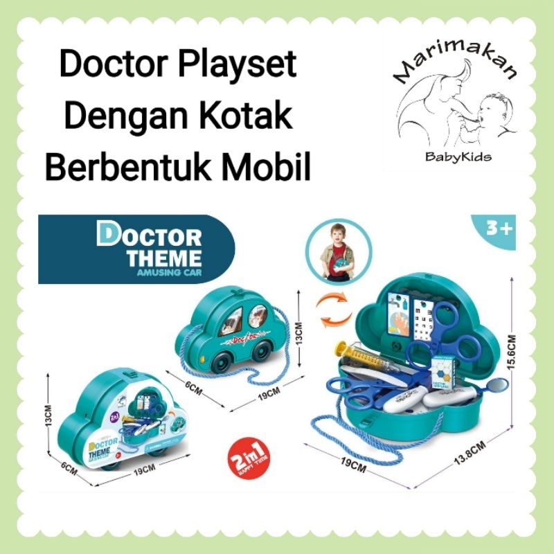 Dokter-Dokteran Playset Bentuk Mobil Mainan Edukasi Anak Pretend Play
