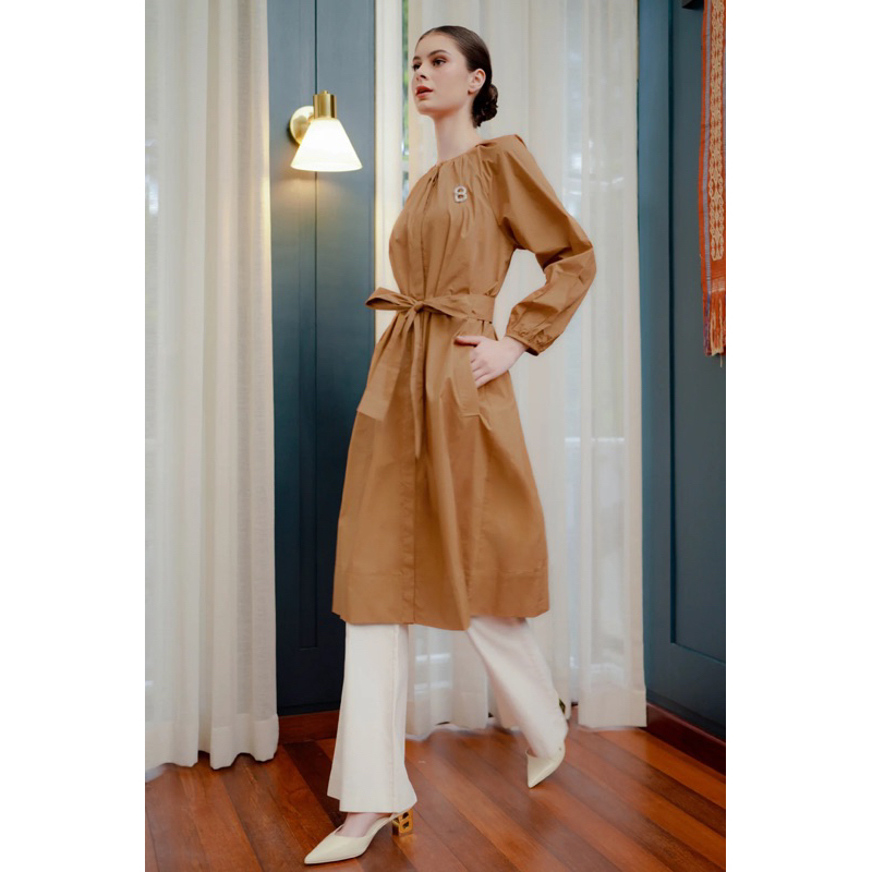 POPLIN MIDI DRESS - BENANG JARUM