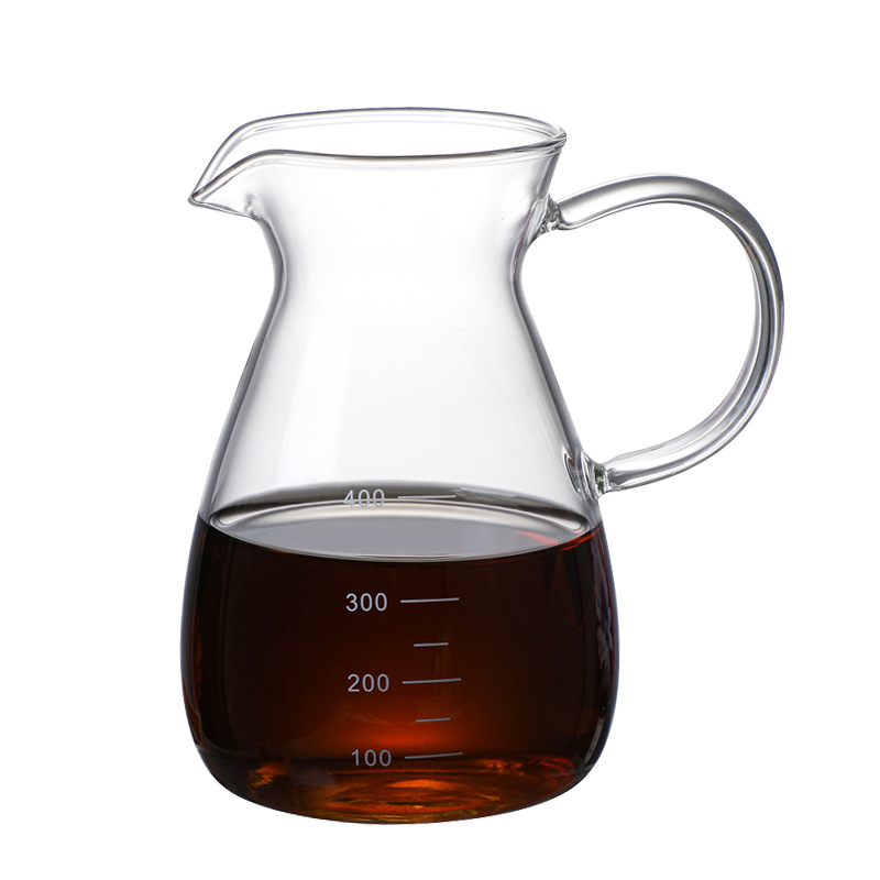 Pitcher Jug Kaca Pour Drip Kettle Pot Jar Teko Kopi Teh Ceret Wadah