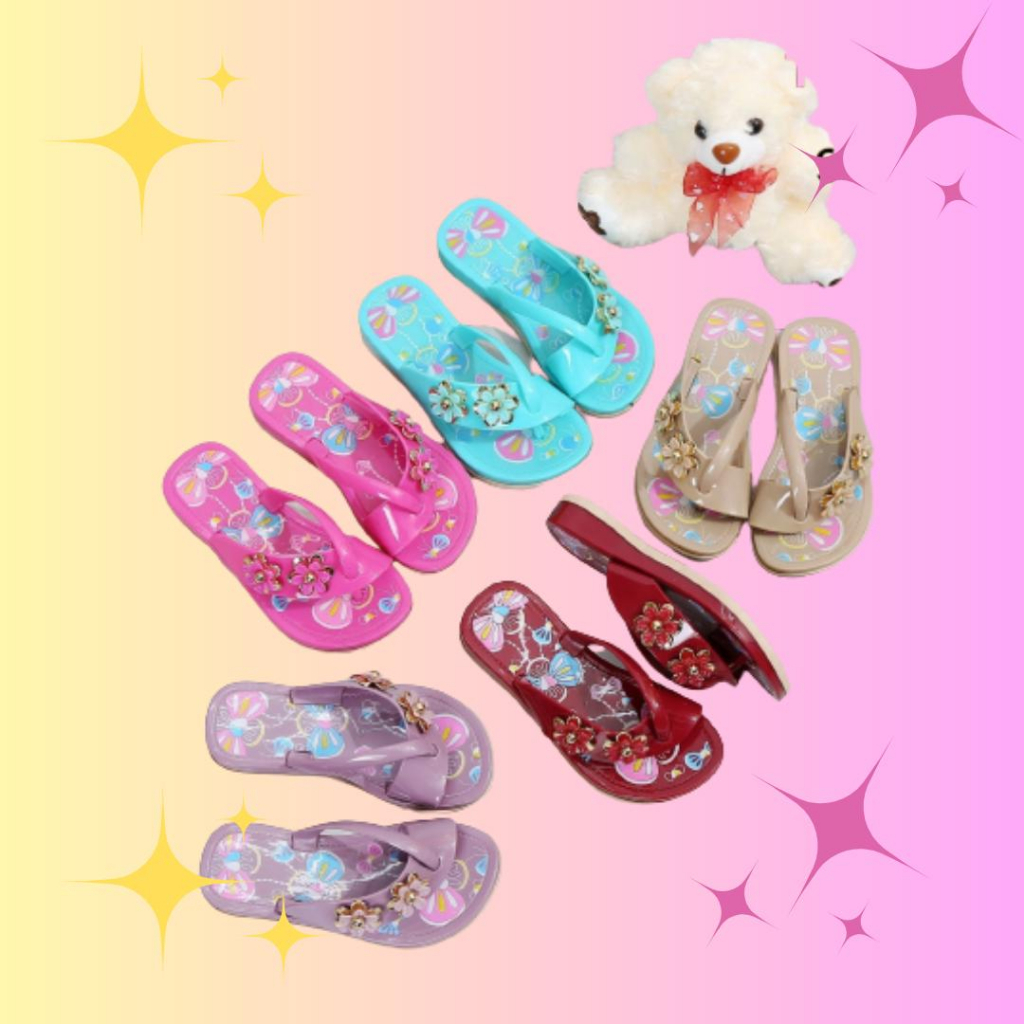 Sendal Jelly Anak Perempuan Pita | Sandal Jepit Anak Jelly Pita T1929-3