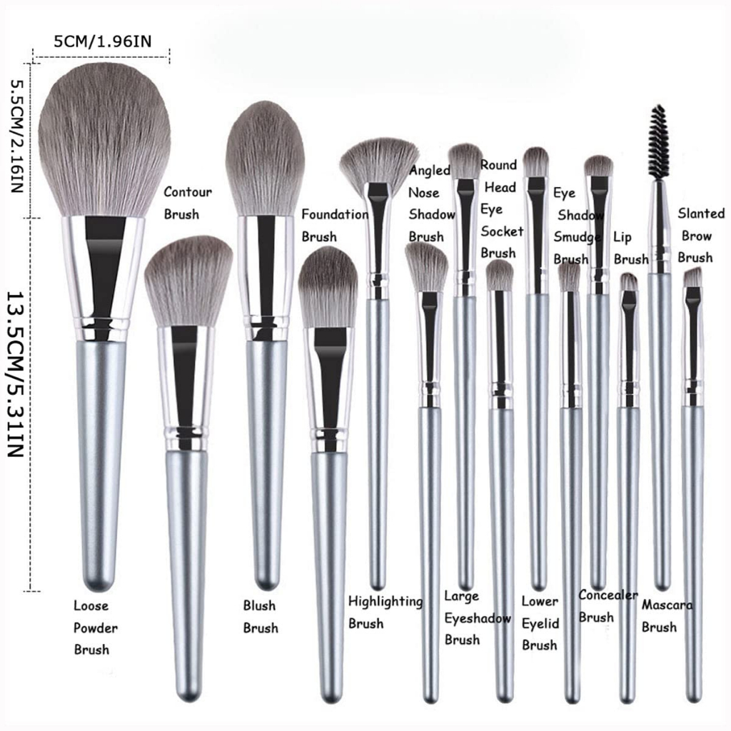 MAANGE 14 Makeup Brushes Soft Brush Beginner Makeup Set Foundation, Powder, Concealers, Blush, and Eyeshadow 1414