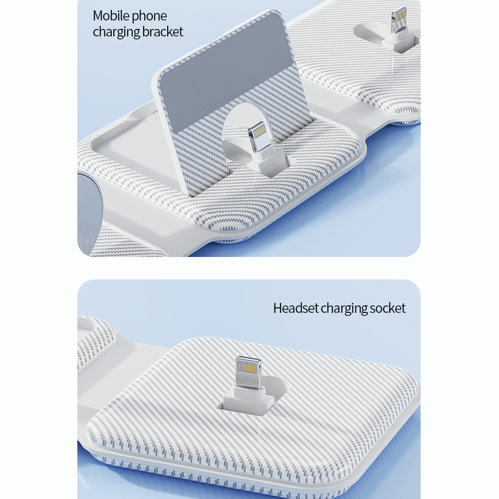 RJ1 GOOJODOQ Magnetic Wireless Charger Stand 3 in 1 Wireless Charging Station Dock for iPhone, iPad,