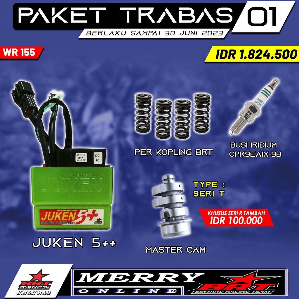 Trabas 1 BRT ECU Juken Plus Plus Master Cam dan Per Kopling WR 155