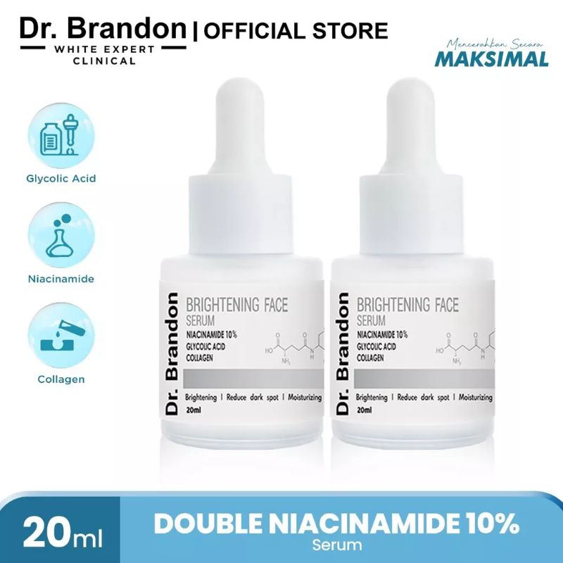 Dr. Brandon Double Brightening Face Serum Niacinamide + collagen