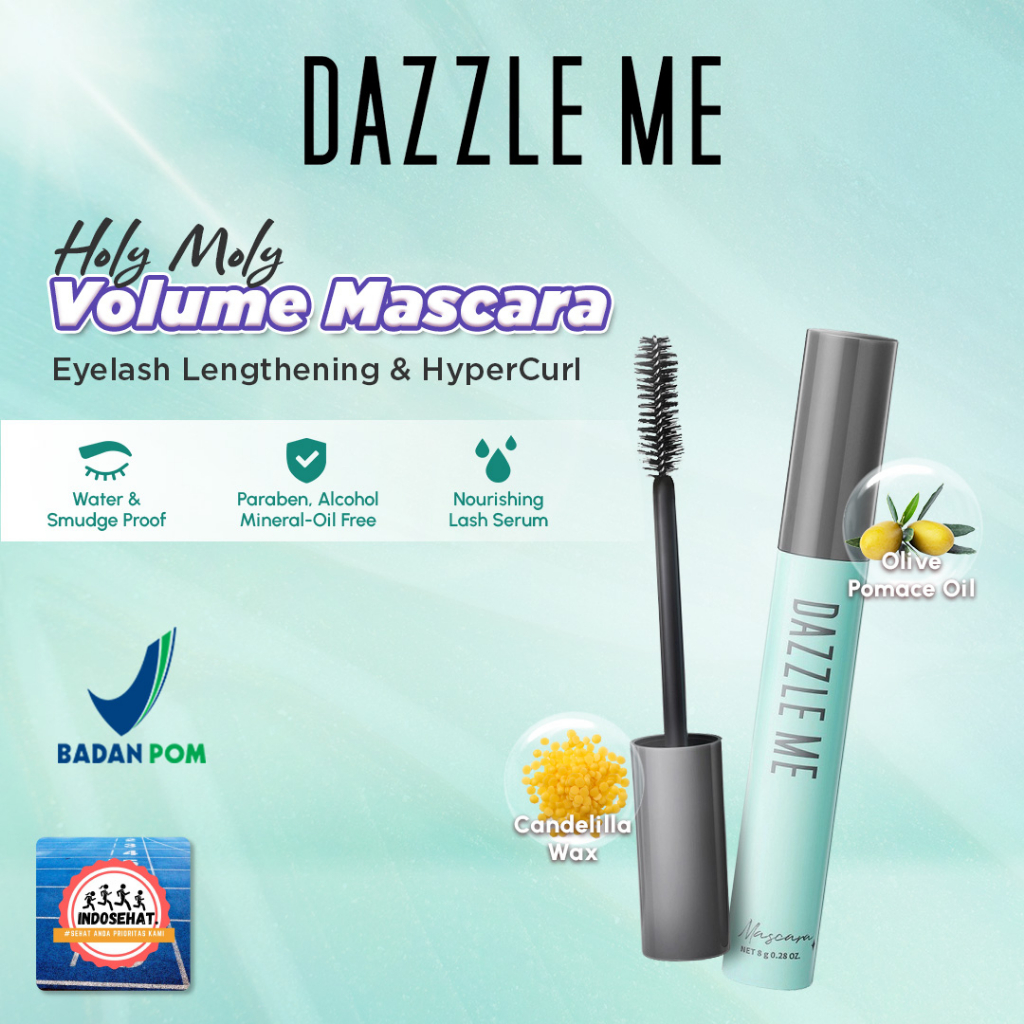 DAZZLE ME Holy Moly Volume Mascara / Penebal Pelentik Bulu Mata
