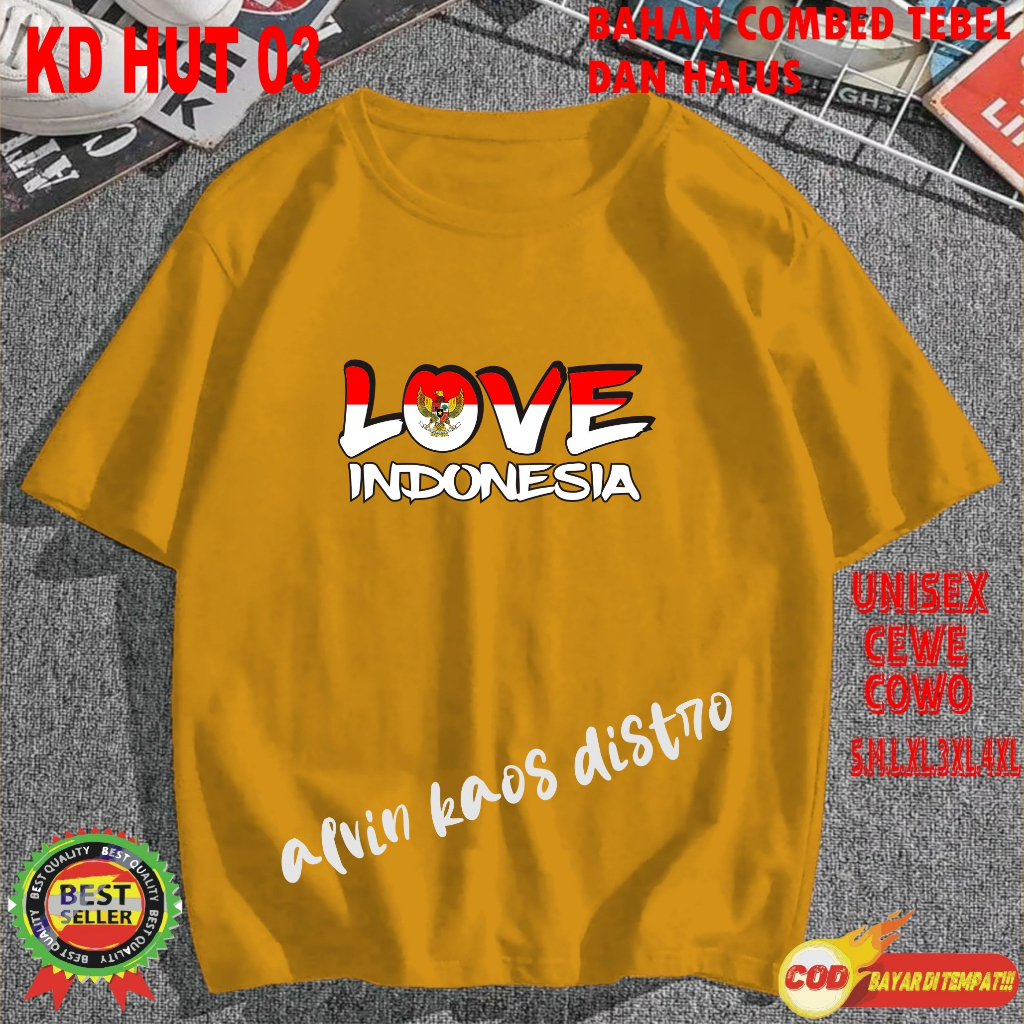 Beli 10 Pc Gratis 1 Pc Hut RI 78 Kaos Terlaris 17 Agustus 1945 78 Kemerdekaan Indonesia Kaos Merah Putih Hitam Kaos Cewek Cowok Anak2