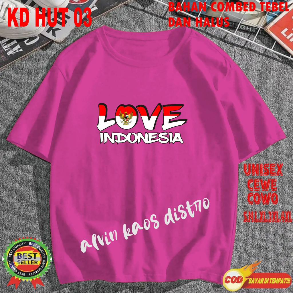 Beli 10 Pc Gratis 1 Pc Hut RI 78 Kaos Terlaris 17 Agustus 1945 78 Kemerdekaan Indonesia Kaos Merah Putih Hitam Kaos Cewek Cowok Anak2