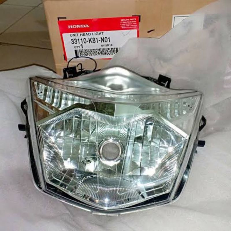 33110K81N01 lampu depan reflektor honda beat F1 esp eco - beat street 2017 -19 ori AHM 33110K81N01