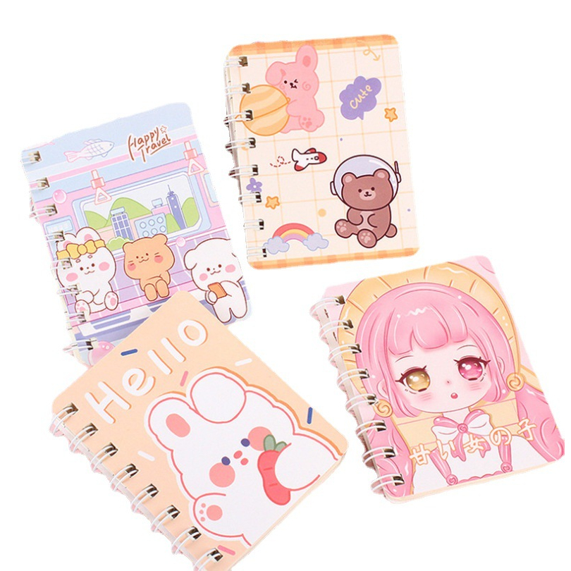 MIKADO - KP115 BUKU TULIS MINI A7 MOTIF KARTUN NOTEBOOKRING A7 MINI CARTOON MINI BOOK NOTEPAD KARAKTER BUKU TULIS RING MEMO KECIL MURAH IMPORT