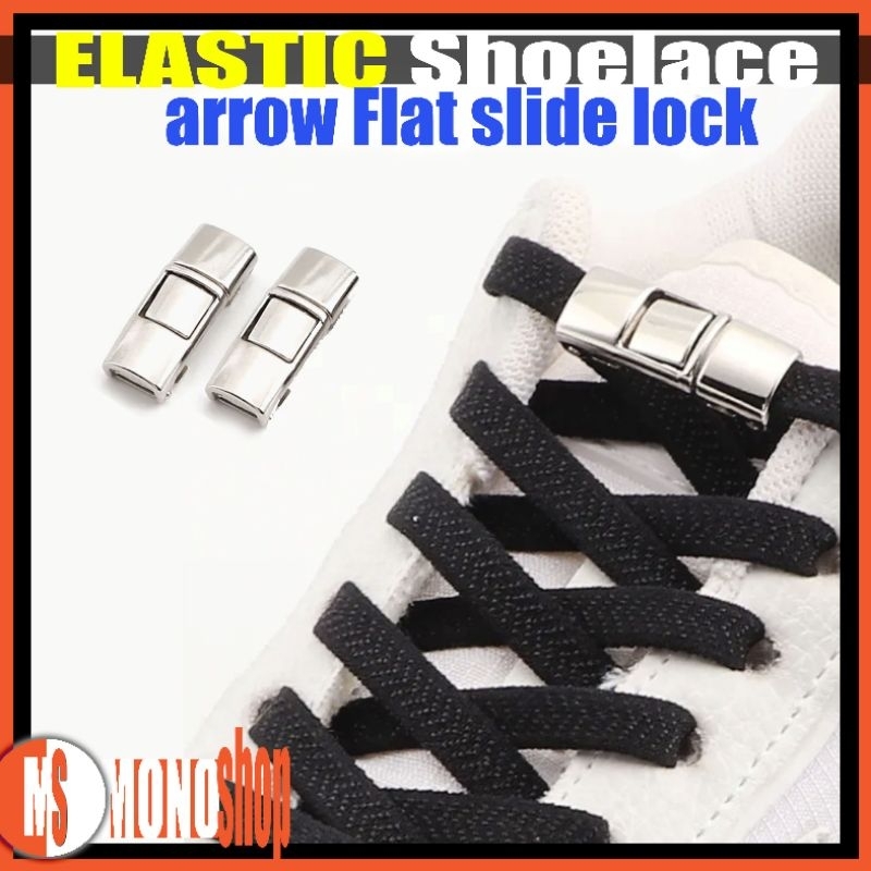 elastic shoelace sneakers tali sepatu elastis arrow dengan metal slide lock