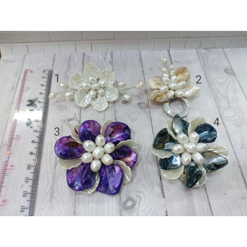 Bros mutiara air tawar bros kerang mutiara asli