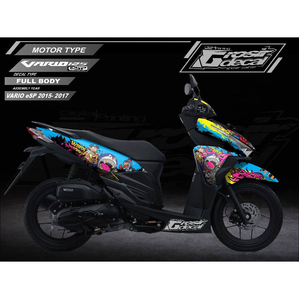 Decal Sticker Vario 125 2015 - 2018 Full Body Decal Stiker Vario 125 2015 Fullbody