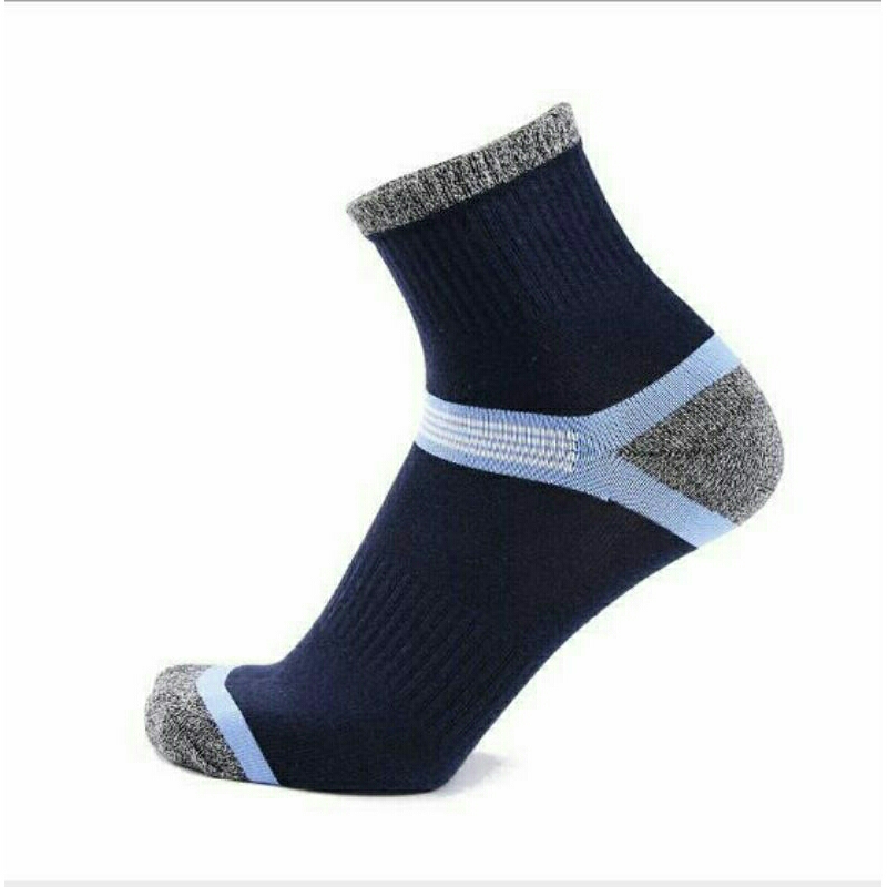 Kaos Kaki Olahraga Pria Quick Drying Breathable Men Socks 39 - 45 wz173 Dark Blue