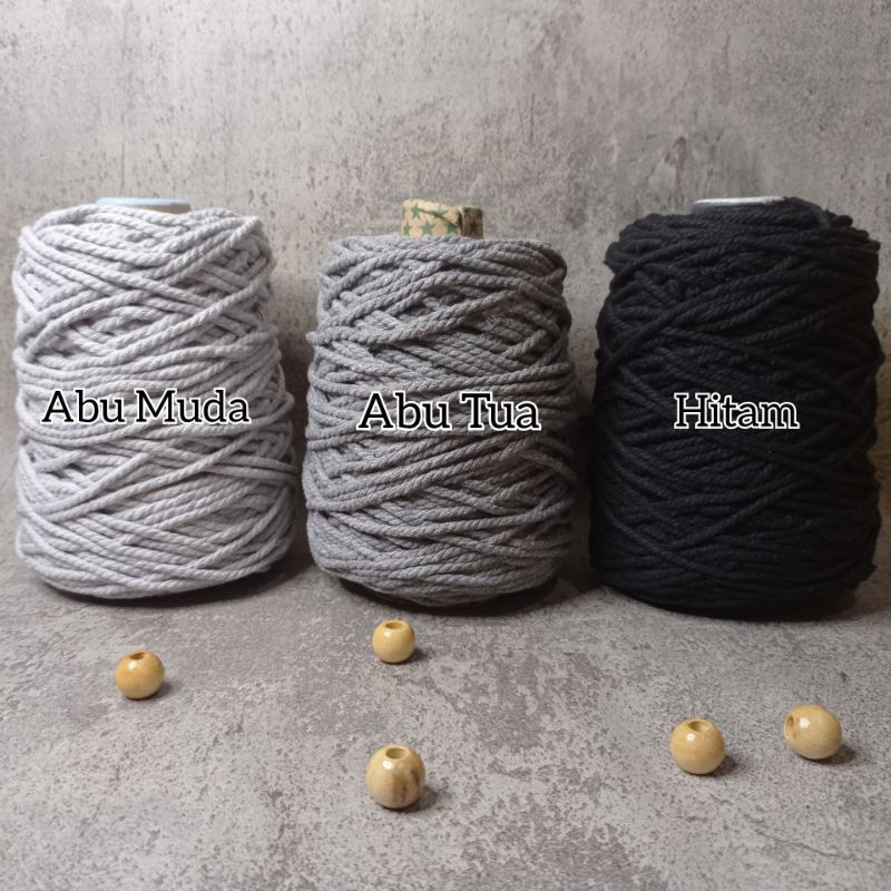 Tali Katun Natural 500Gram / Benang Macrame 4mm 500gr