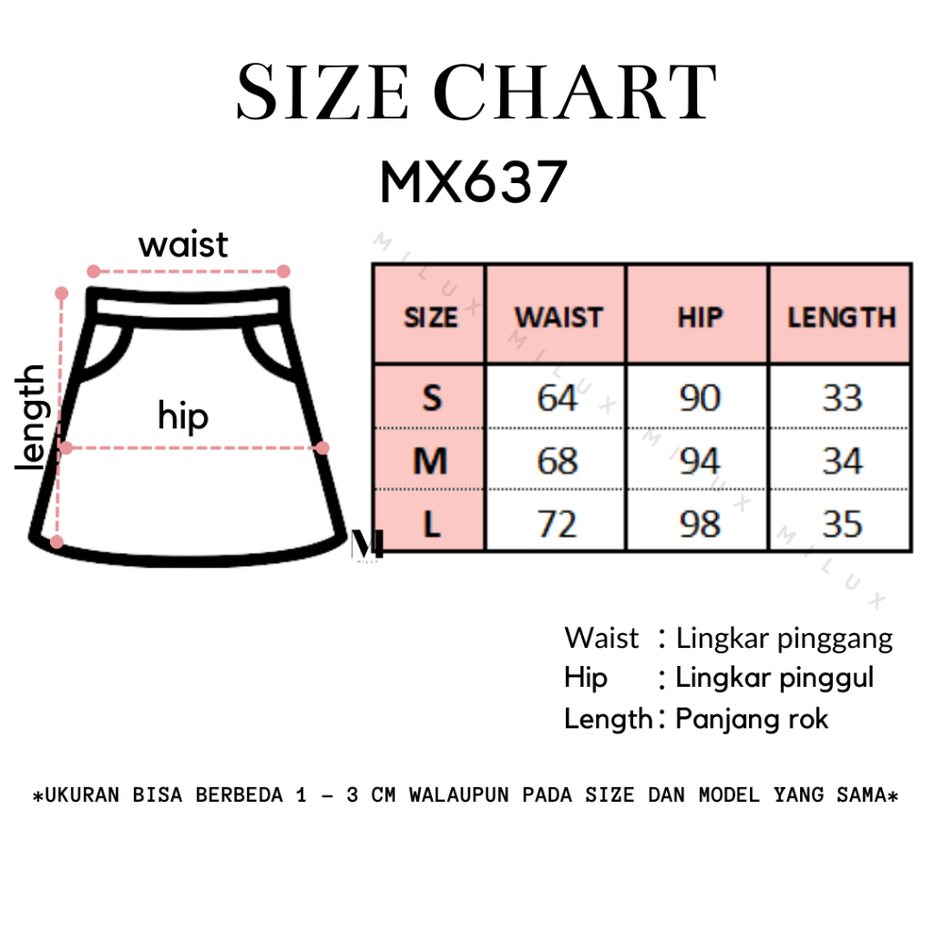 MINI SKIRT ROK PENDEK WANITA  POCKET MX637